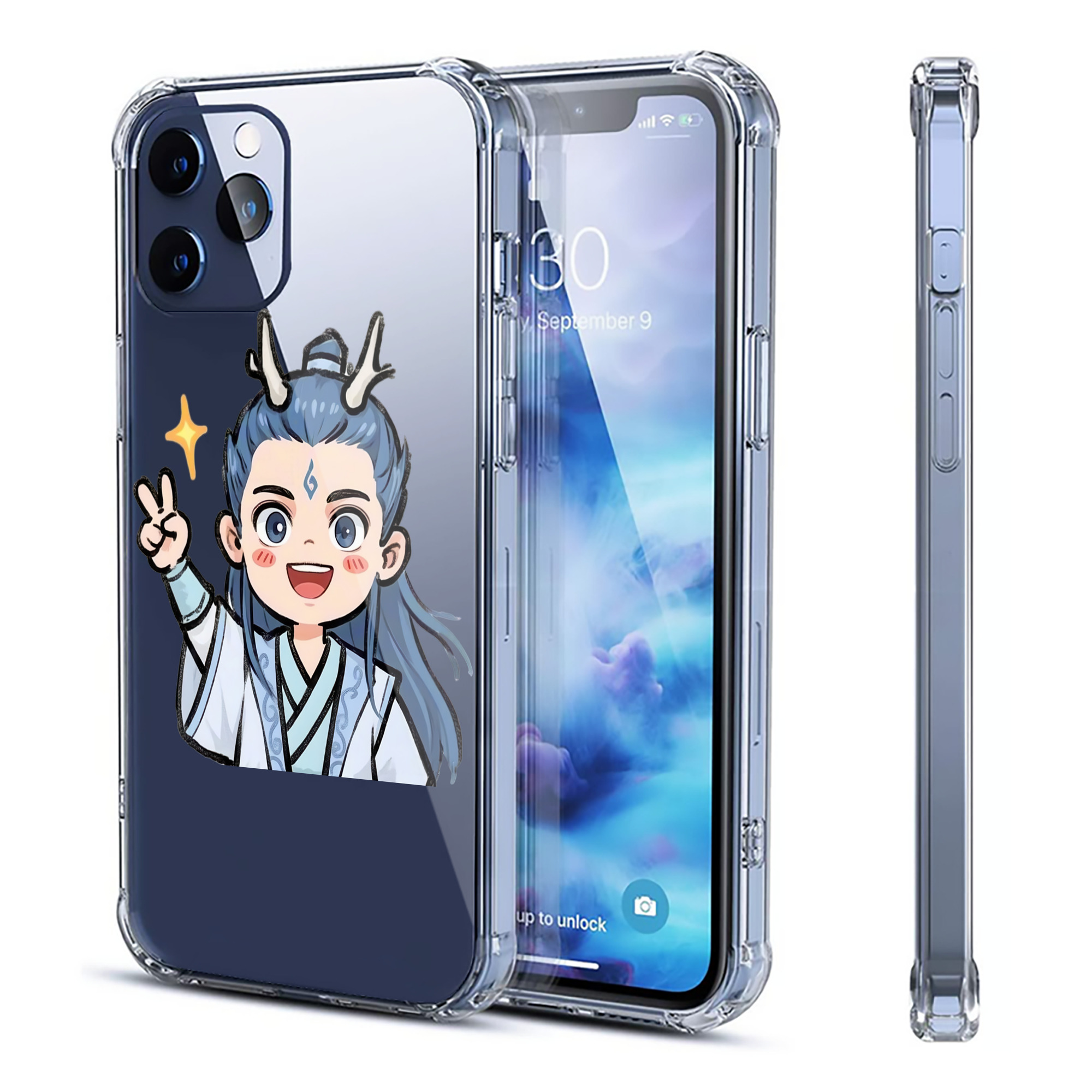 （画像用） Ne Zha 2 ナタ 魔童の大暴れ 【iPhone 12シリーズ対応】透明スマホケース（クリアソフトケース）